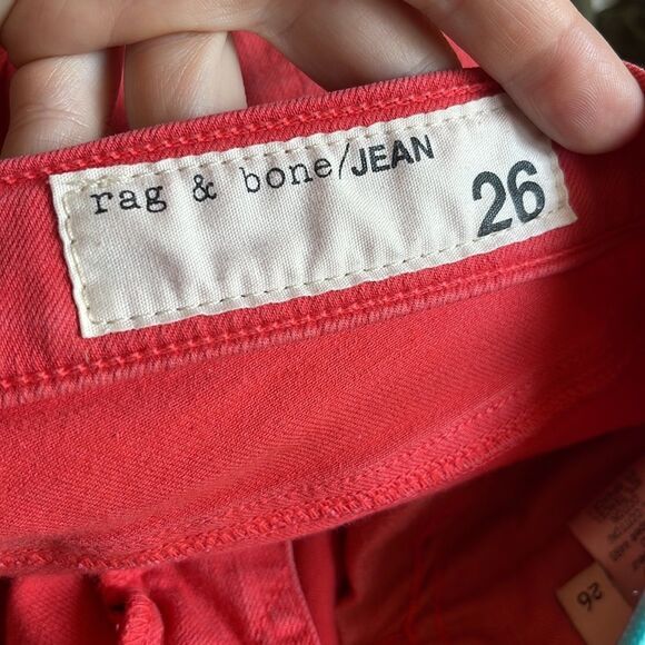 Rag & Bone Pink Zipper Capri Jeans 26 - Picture 7 of 8
